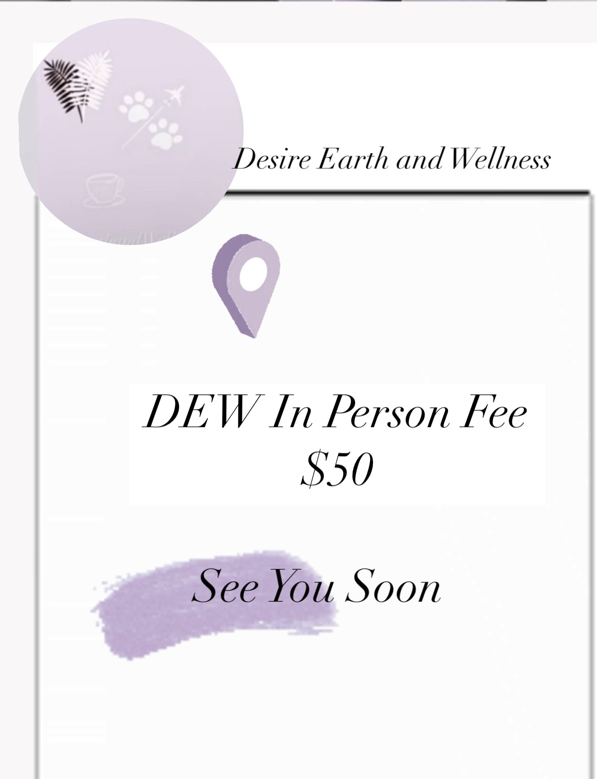 In person Fee