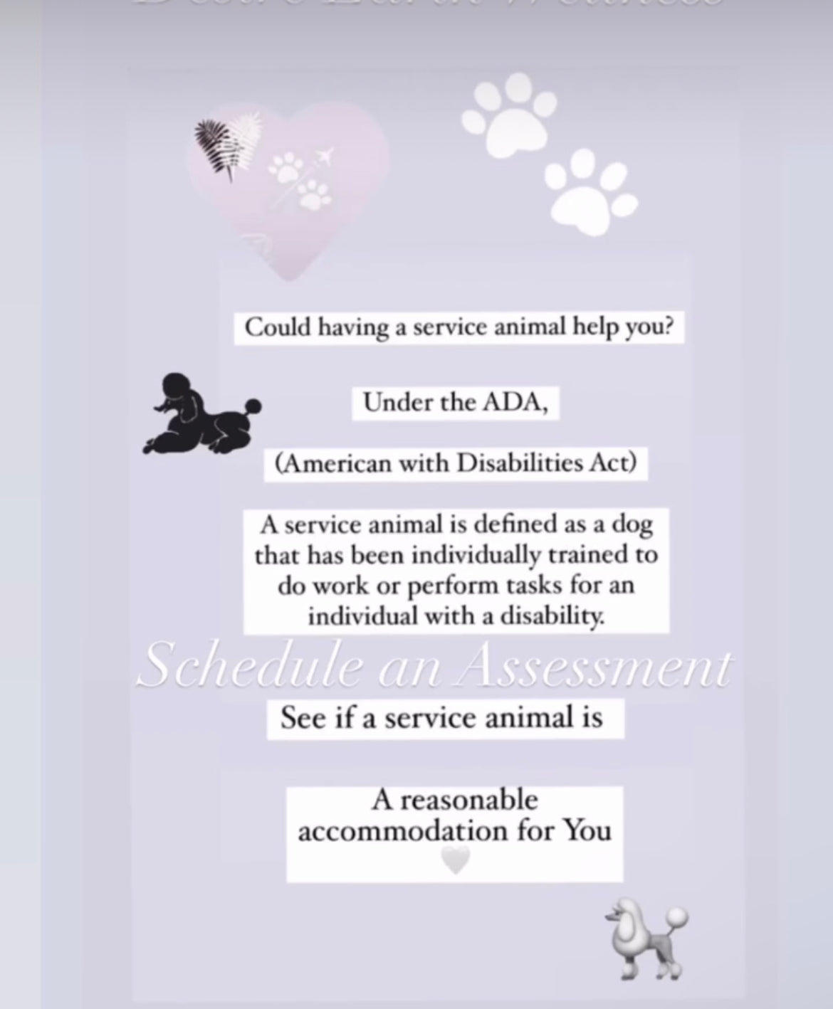 Services Animals PSA&ESA Assessment 🐾