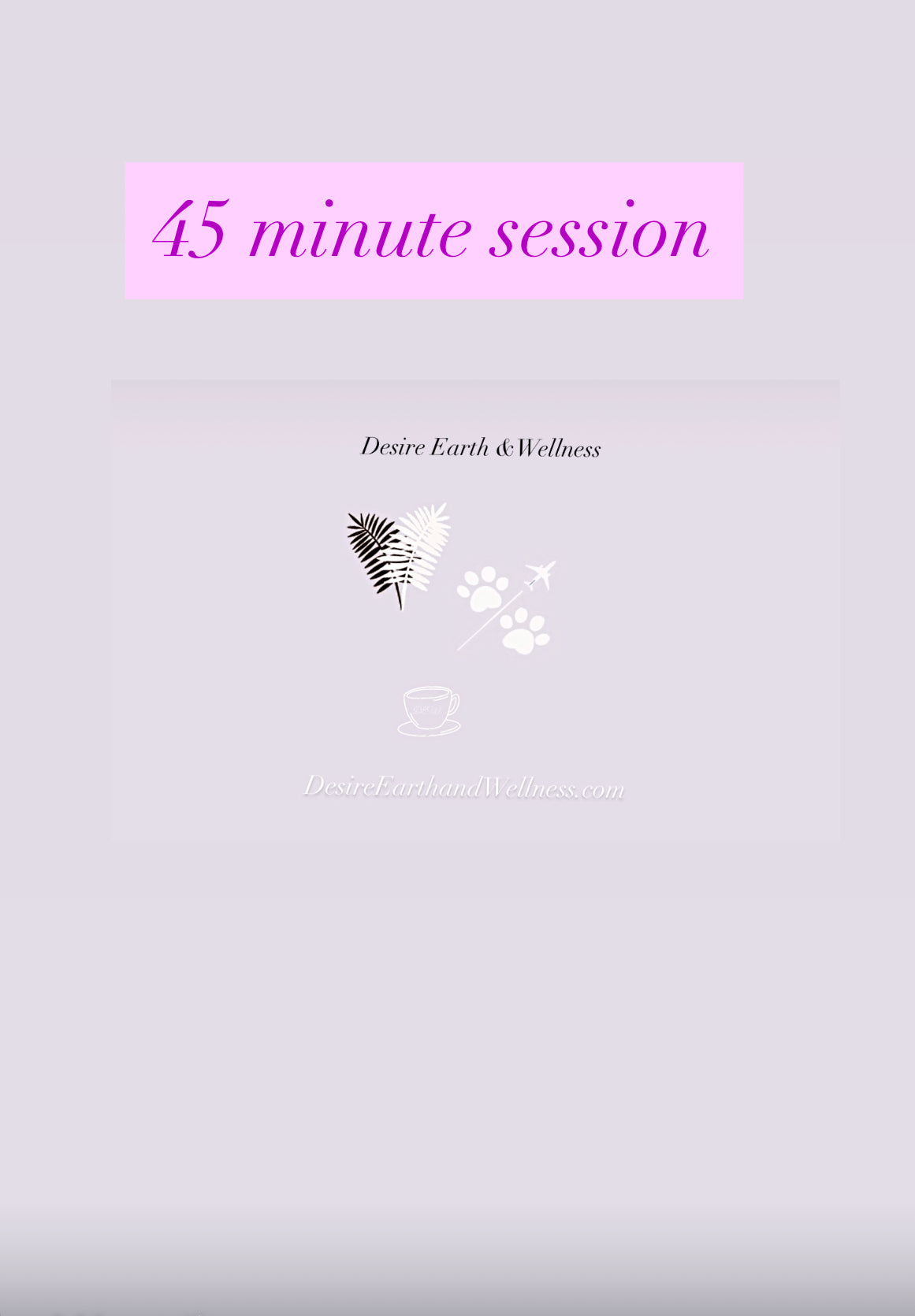 DEW 45 minutes virtual online telehealth Therapy session